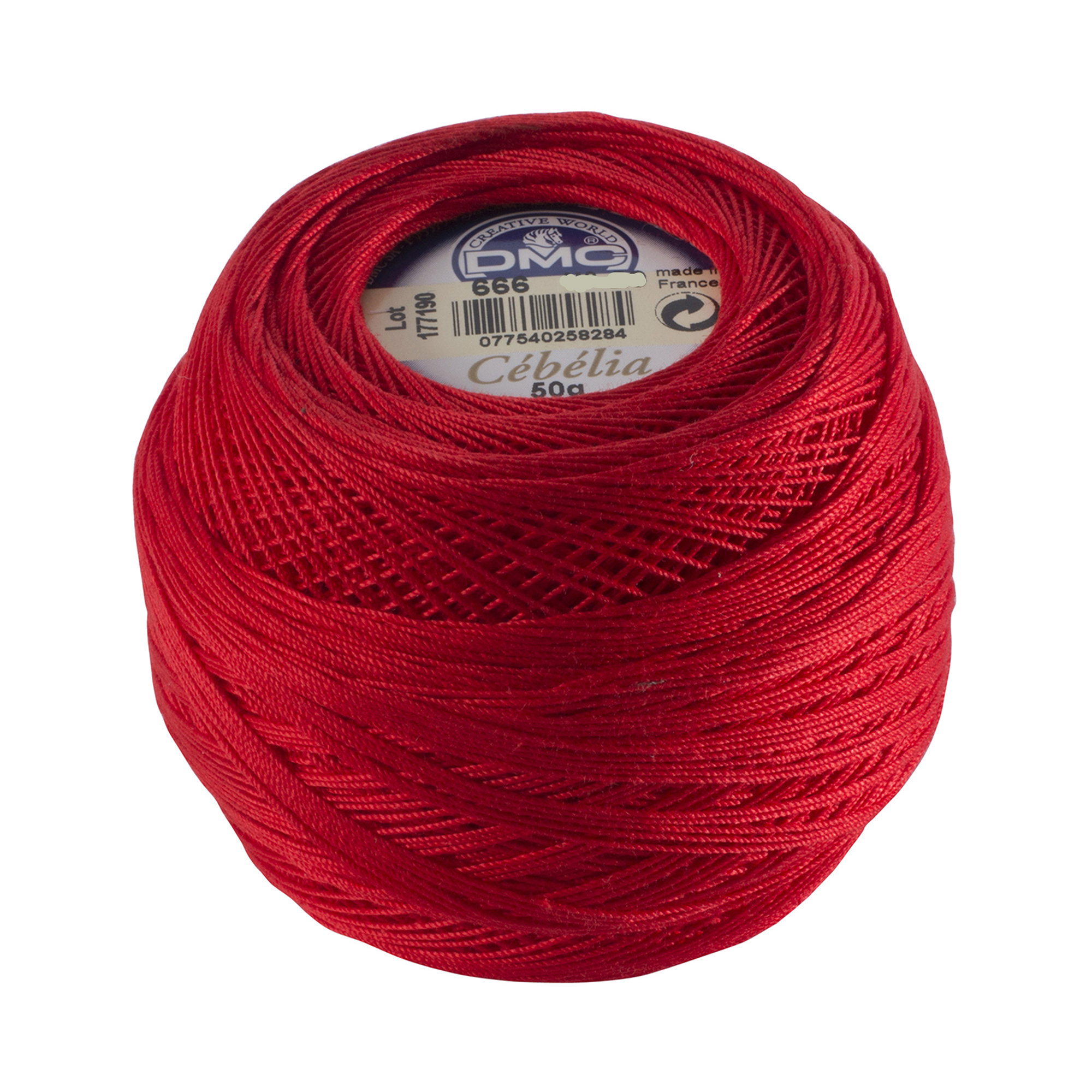 crochet thread, dmc cebelia 10 crochet thread 666 bright red